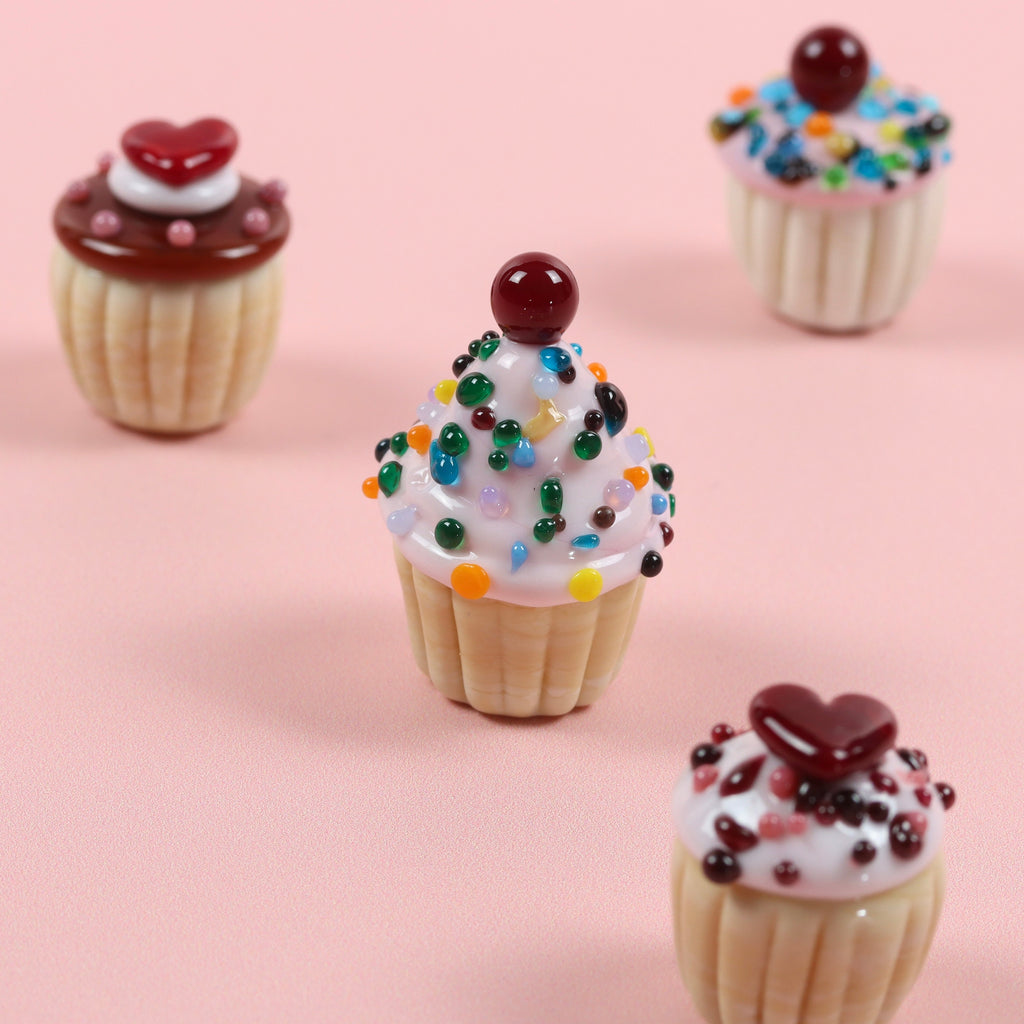 The Ultimate Swirly Dinky Cupcake Glass Sculpture