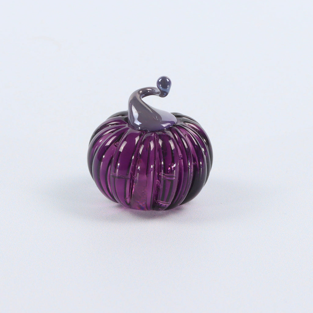 Proper Purple Dinky Everlasting Pumpkin Glass Sculpture
