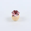 The Sprinkles Heart Topper Dinky Cupcake Glass Sculpture