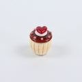 The Chocolate Heart Topper Dinky Cupcake Glass Sculpture