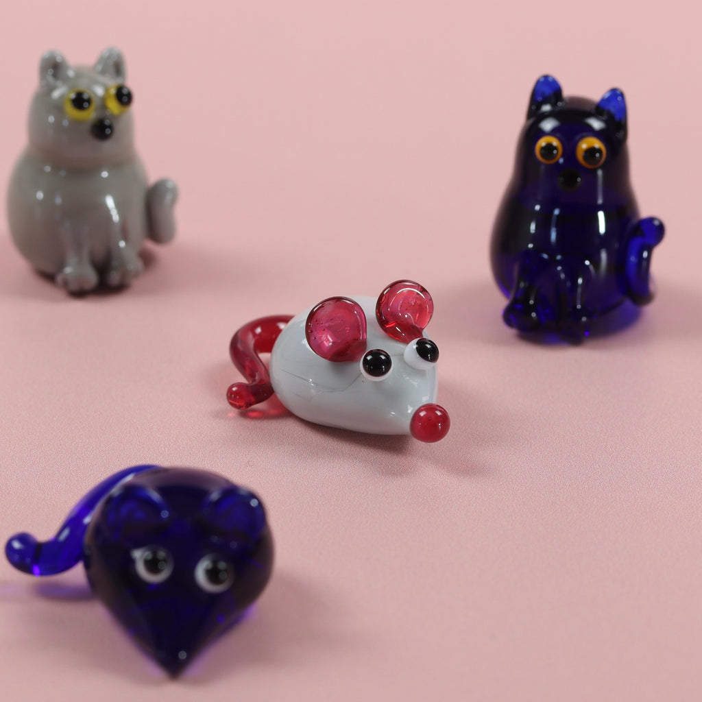 Dinky Mouse Glass Sculpture