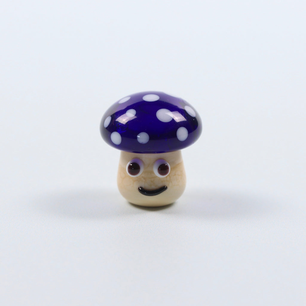 Dinky Blue Mushroom Glass Sculpture