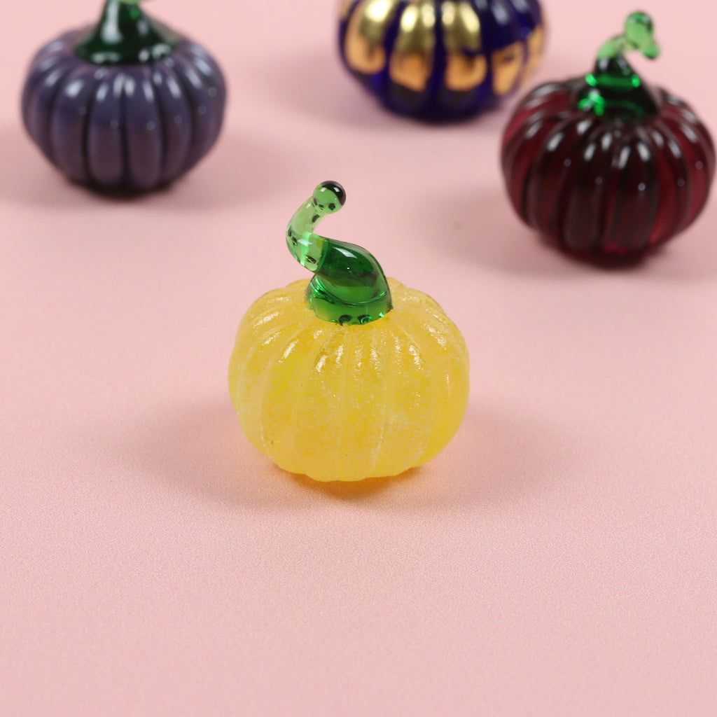 Dinky 'Glow in the Dark''  Glass Pumpkin Sculpture