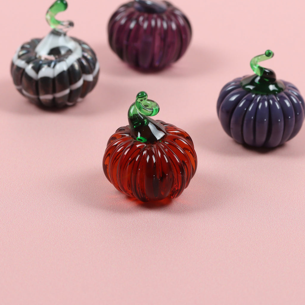Dinky Everlasting Pumpkin Glass Sculpture