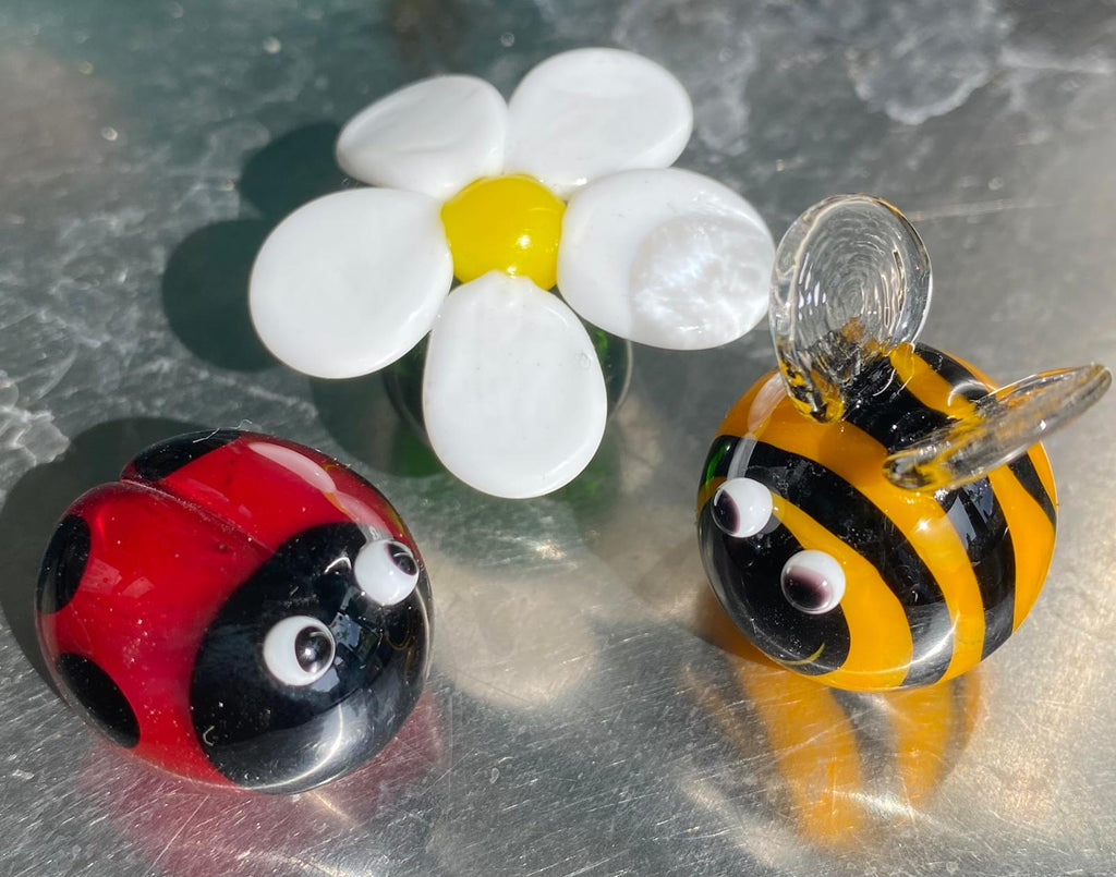 Dinky Ladybug Glass Sculpture