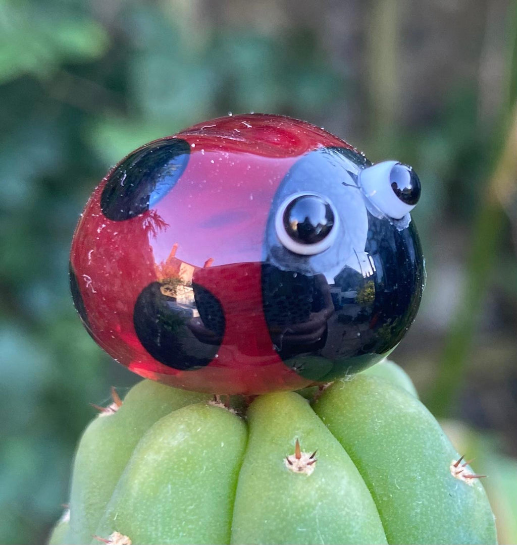 Dinky Ladybug Glass Sculpture