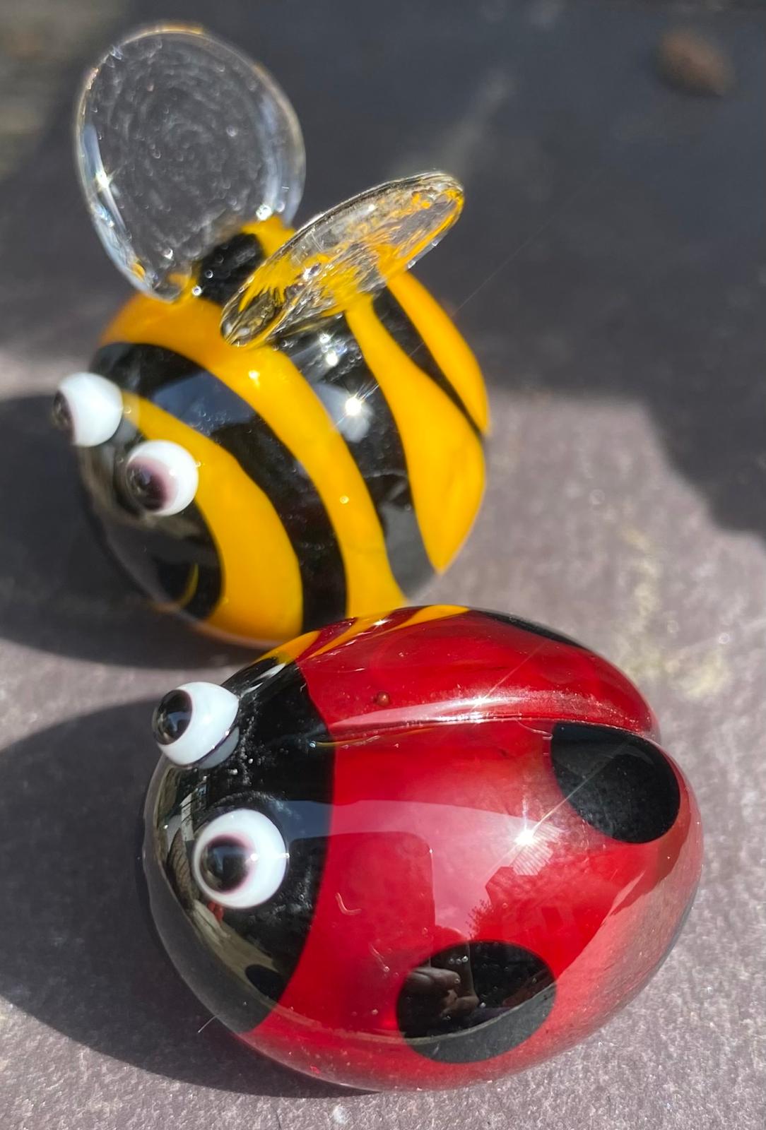 Dinky Ladybug Glass Sculpture