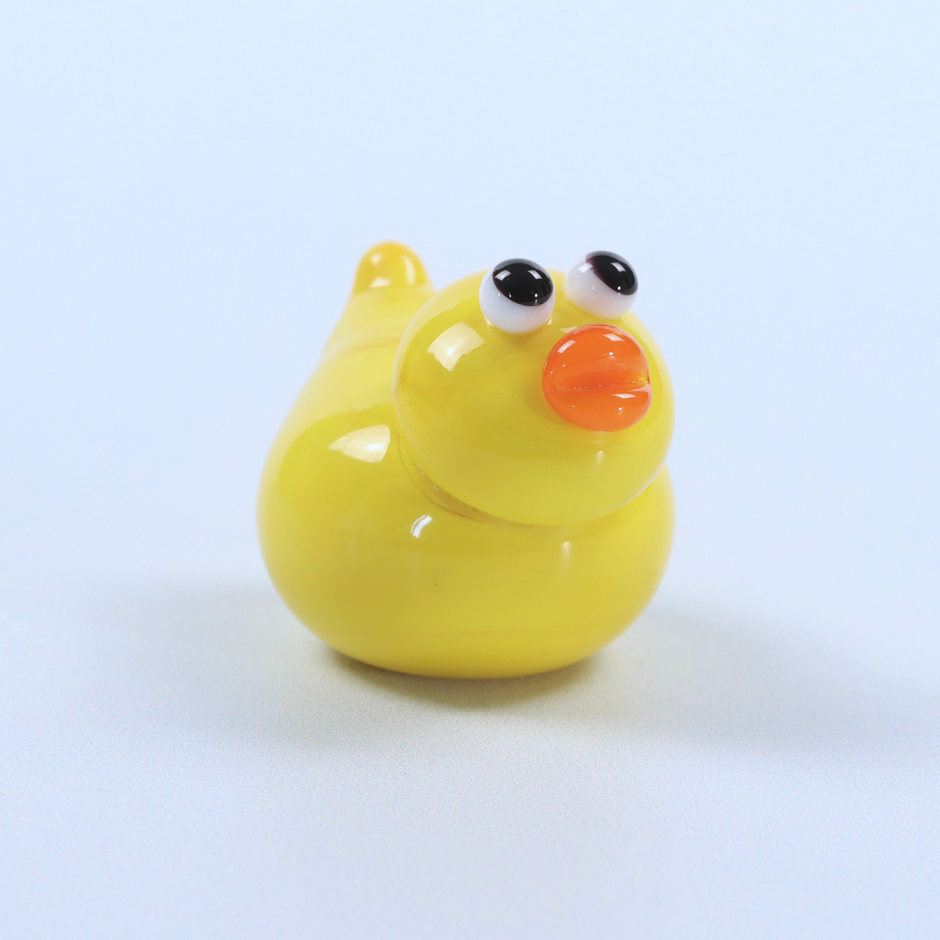 Dinky Yellow Rubber Ducky Glass Sculpture