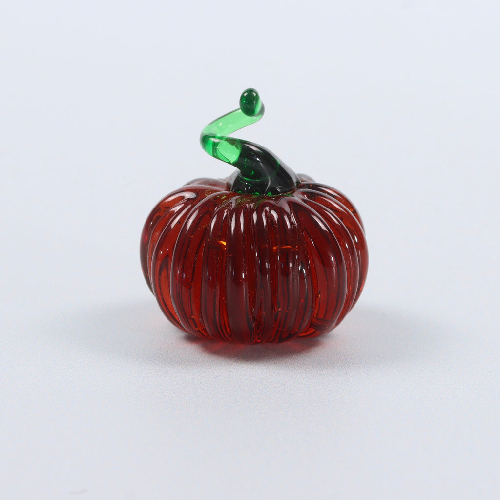 Dinky Amber Pumpkin Glass Sculpture