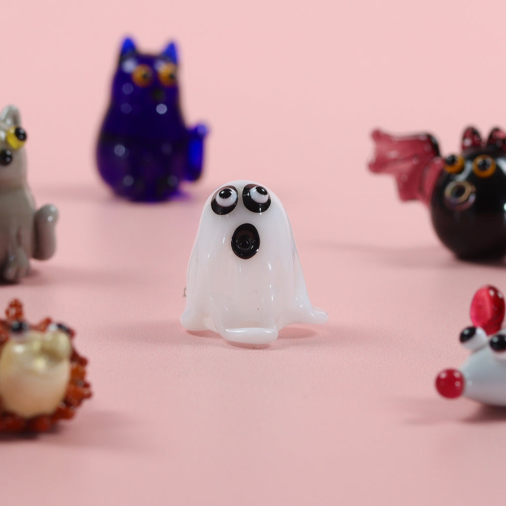 Dinky Halloween Ghost Glass Sculpture