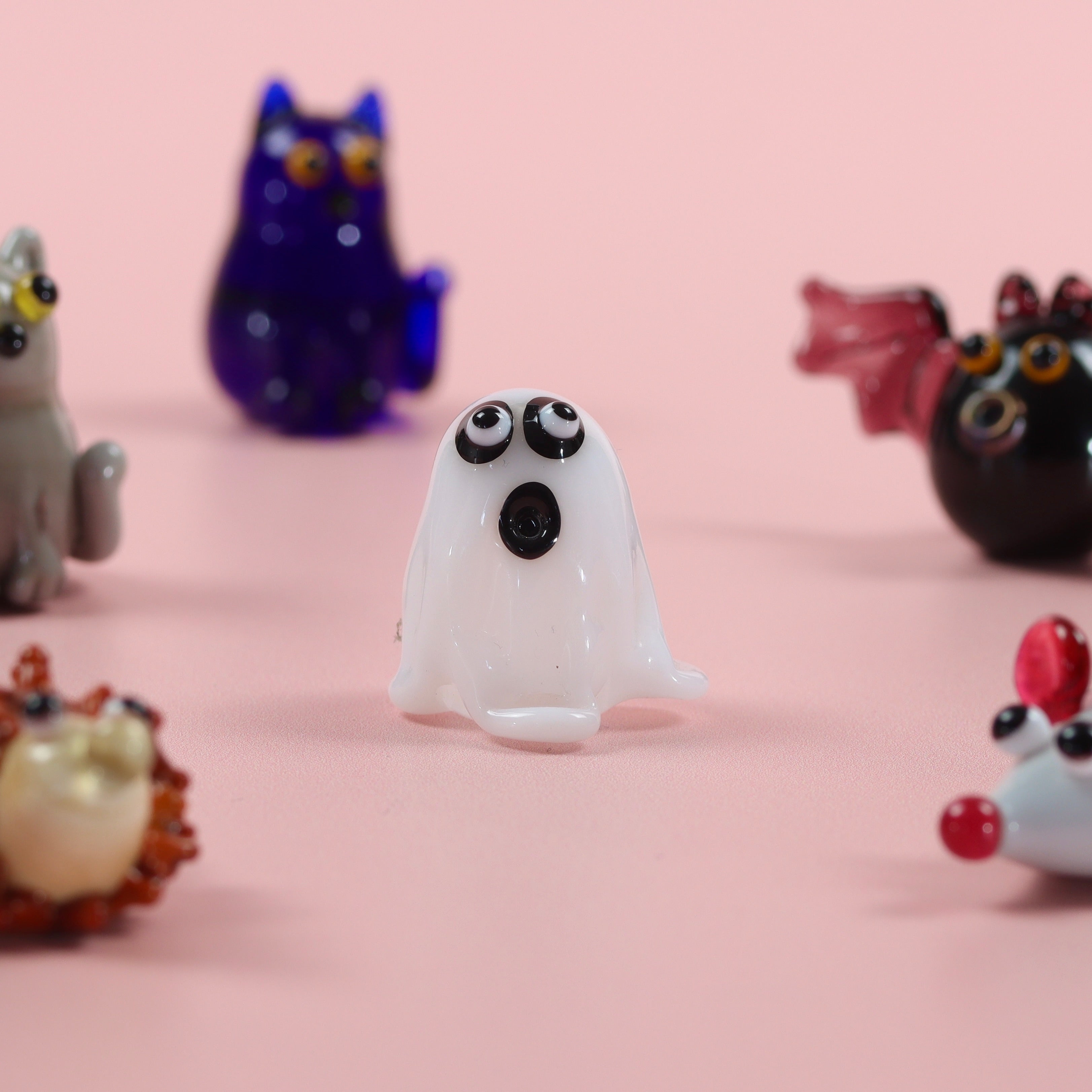 Dinky Halloween Ghost Glass Sculpture