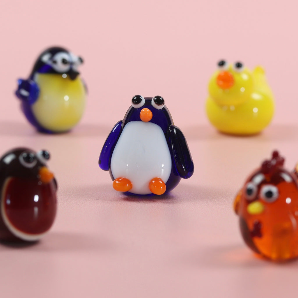 Dinky Penguin Glass Sculpture
