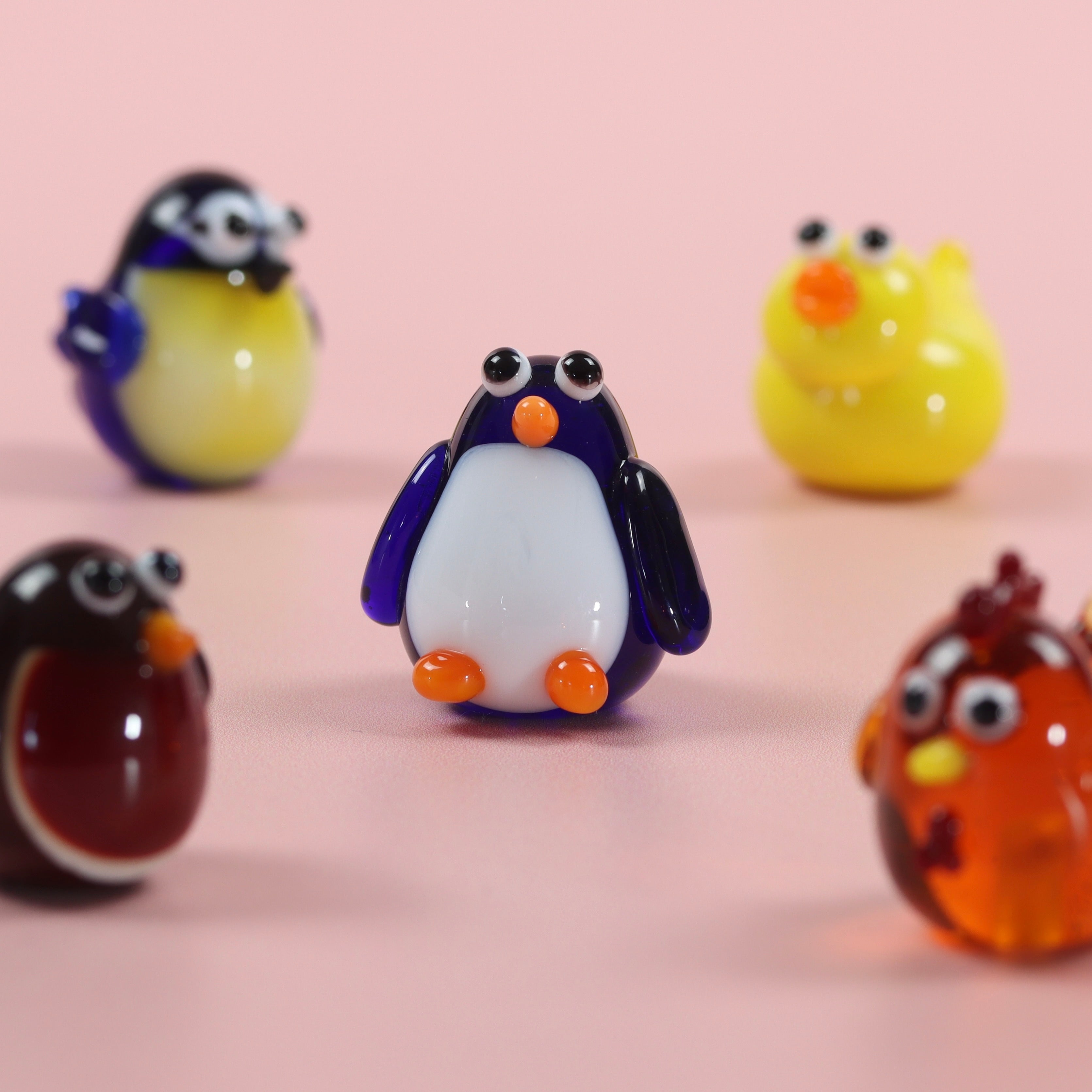 Dinky Penguin Glass Sculpture