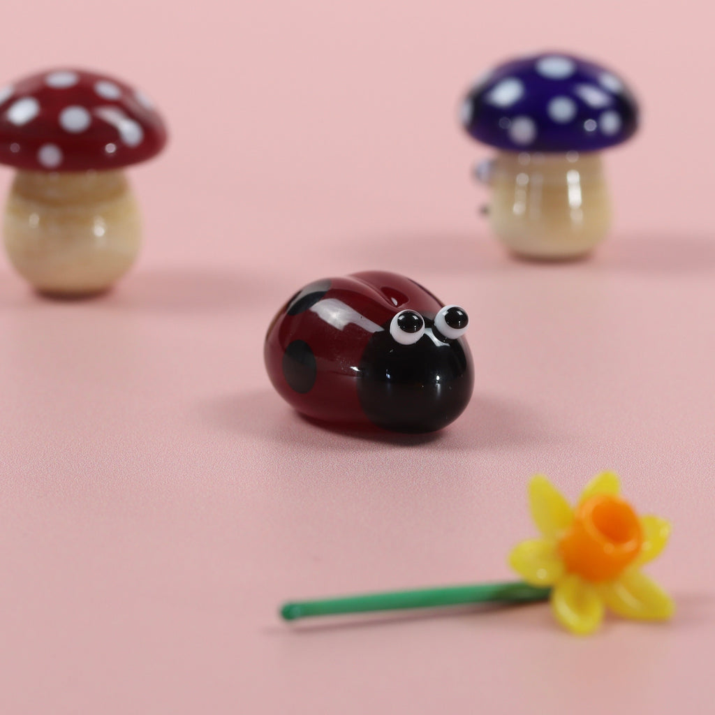 Dinky Ladybug Glass Sculpture