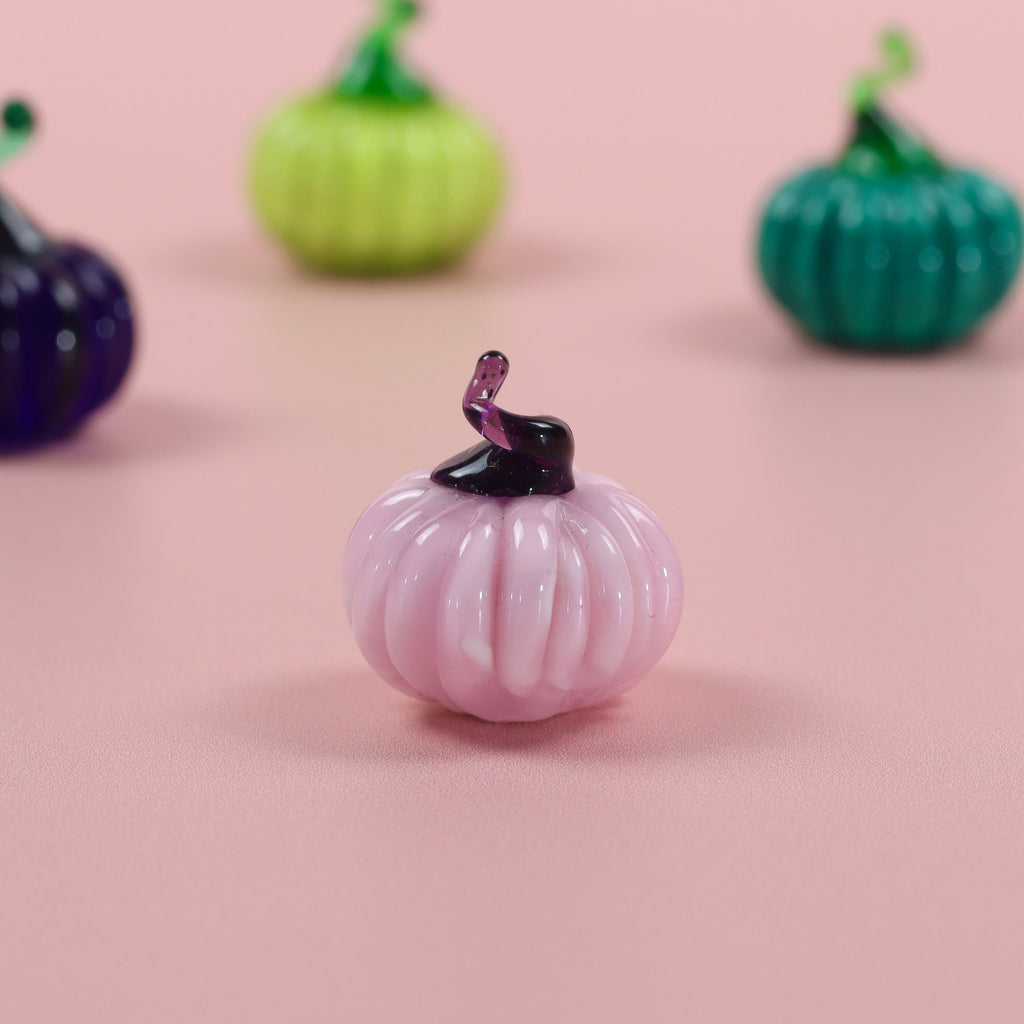 Baby Pink, Dinky Everlasting Pumpkin Glass Sculpture