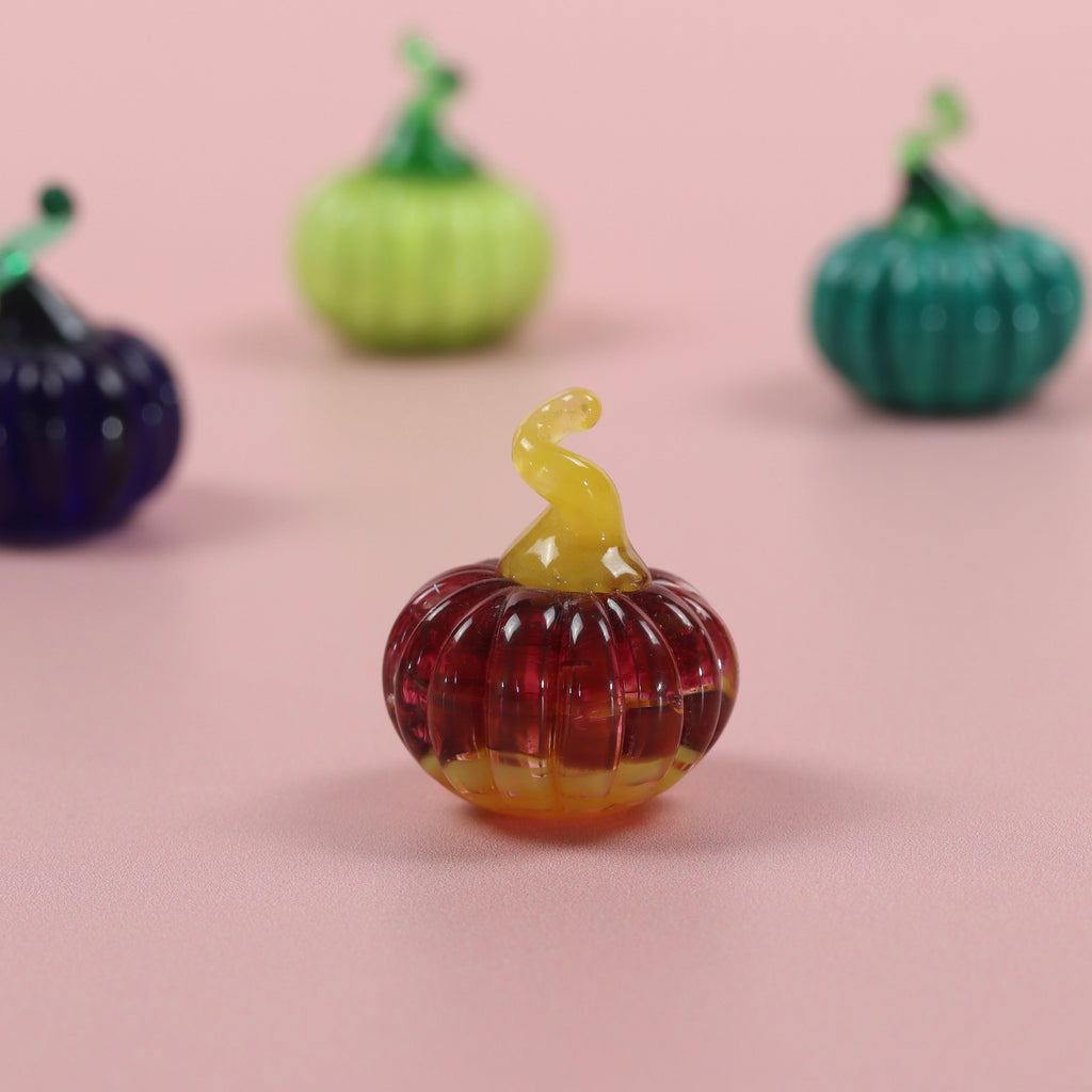 Rhubarb and Custard Dinky Everlasting Pumpkin Glass Sculpture