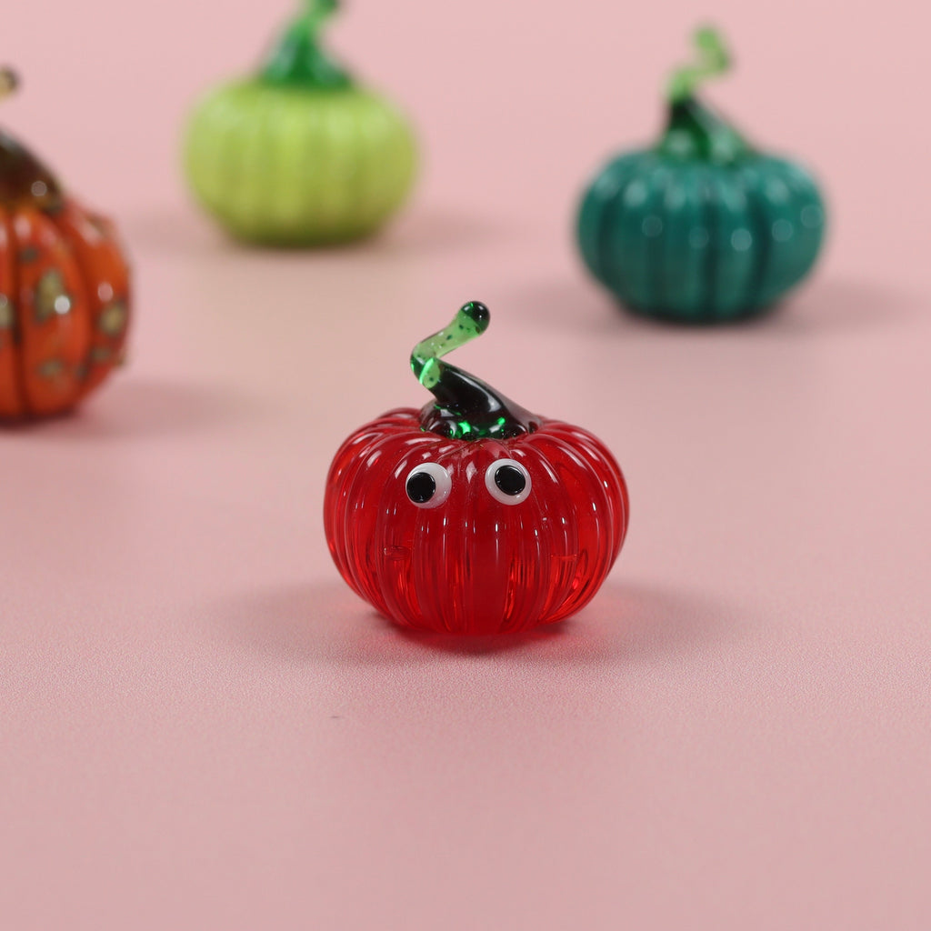 Jack 'O' Lantern Ooglie Dinky Everlasting Pumpkin Glass Sculpture