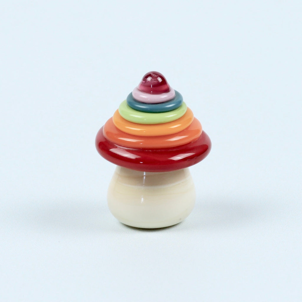Dinky Rainbow Toadstool Glass Sculpture