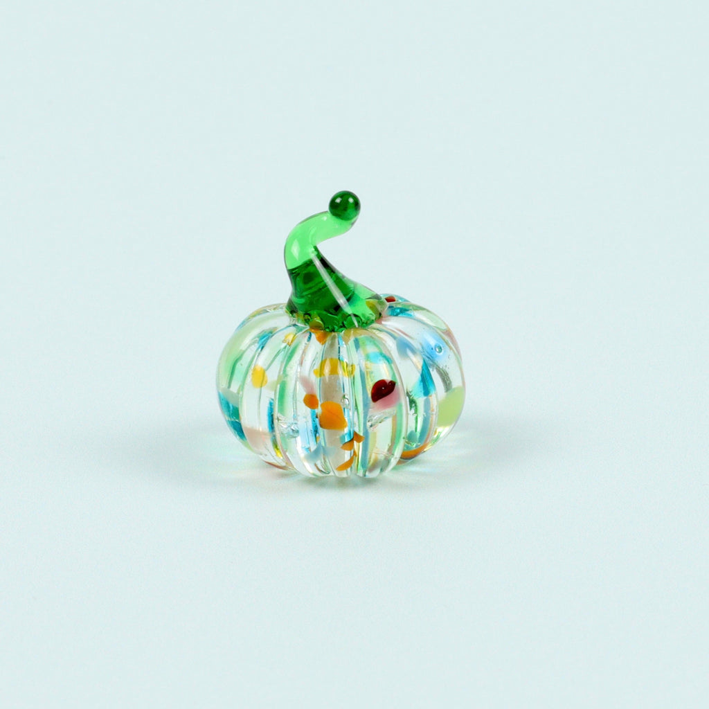 Dinky Everlasting Confetti Pumpkin Glass Sculpture