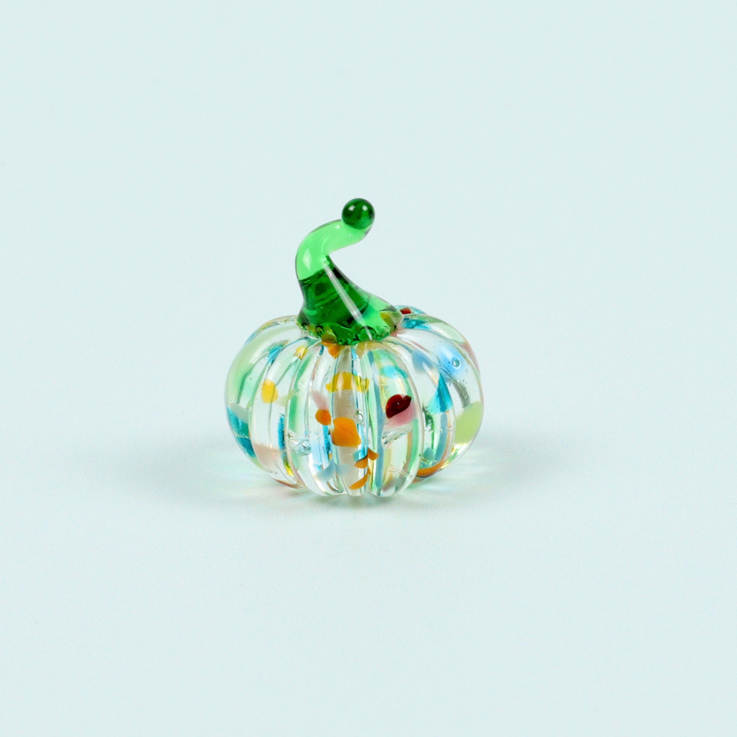 Dinky Everlasting Confetti Pumpkin Glass Sculpture