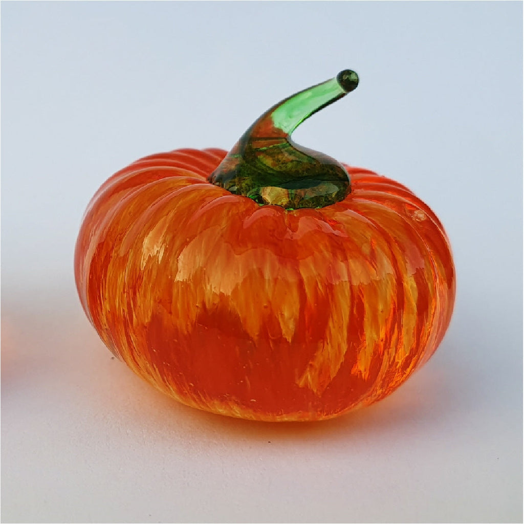 Second Wonky Dinky Everlasting Pumpkin Glass Sculpture