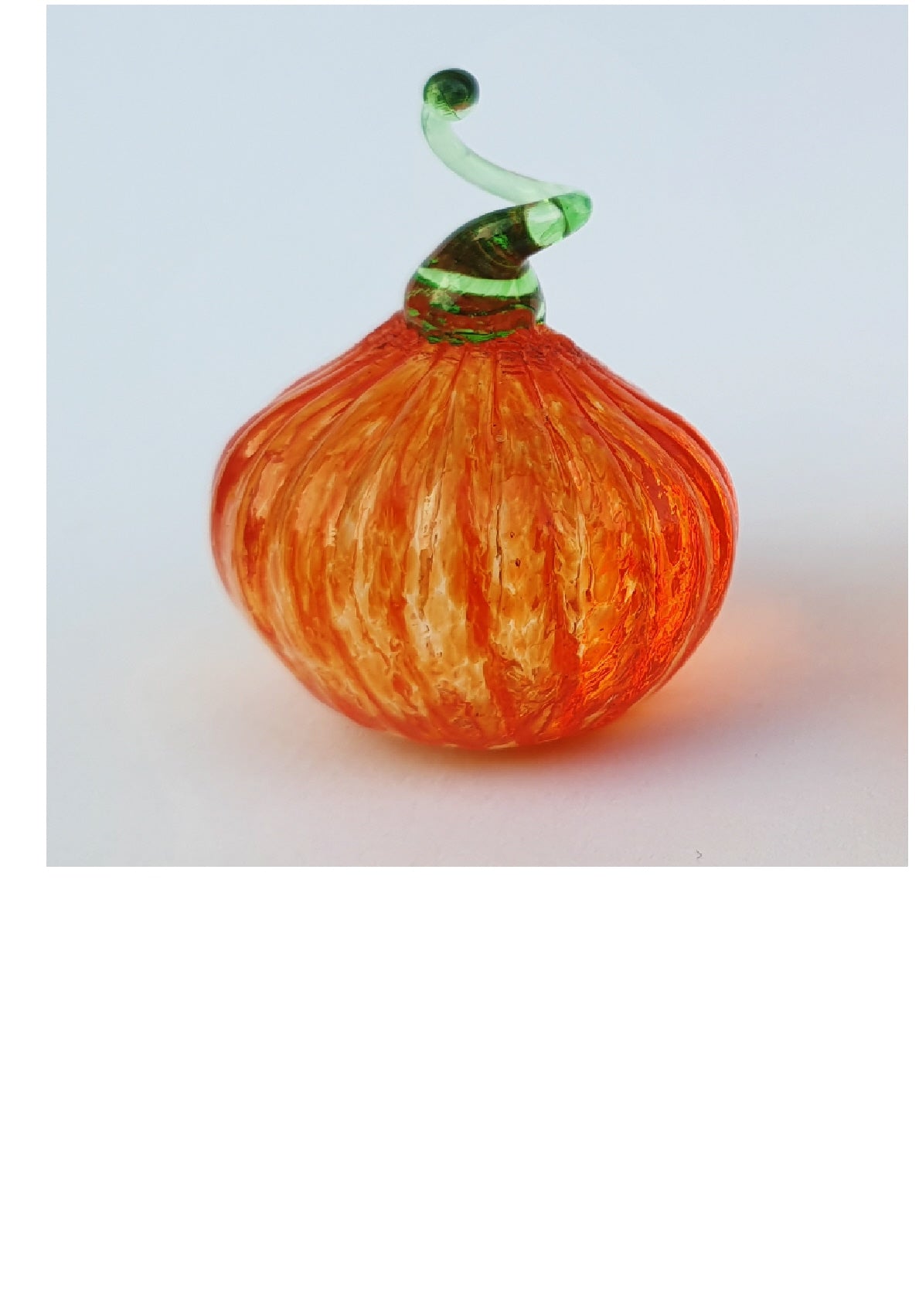 Second Wonky Dinky Everlasting Pumpkin Glass Sculpture
