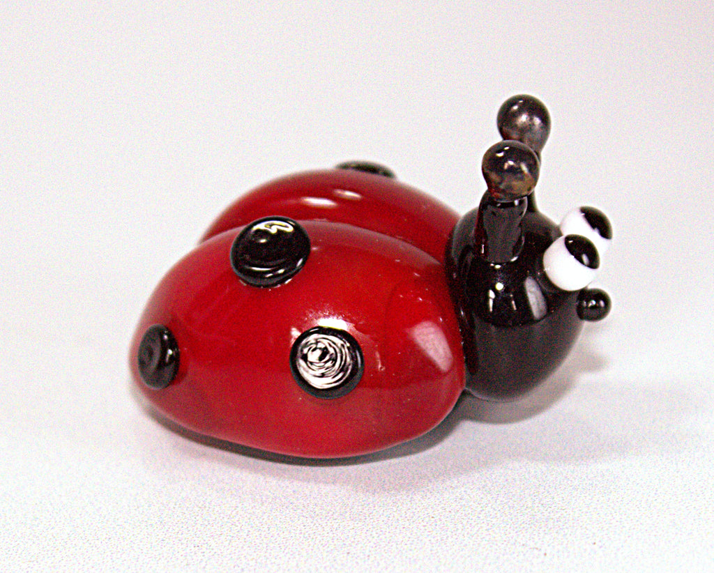 Dinky Ladybug Glass Sculpture
