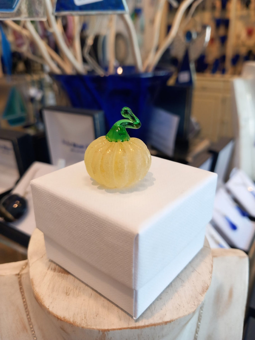Dinky 'Glow in the Dark''  Glass Pumpkin Sculpture