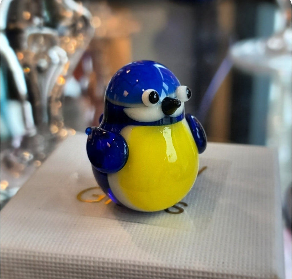 Dinky Blue Tit Glass Sculpture