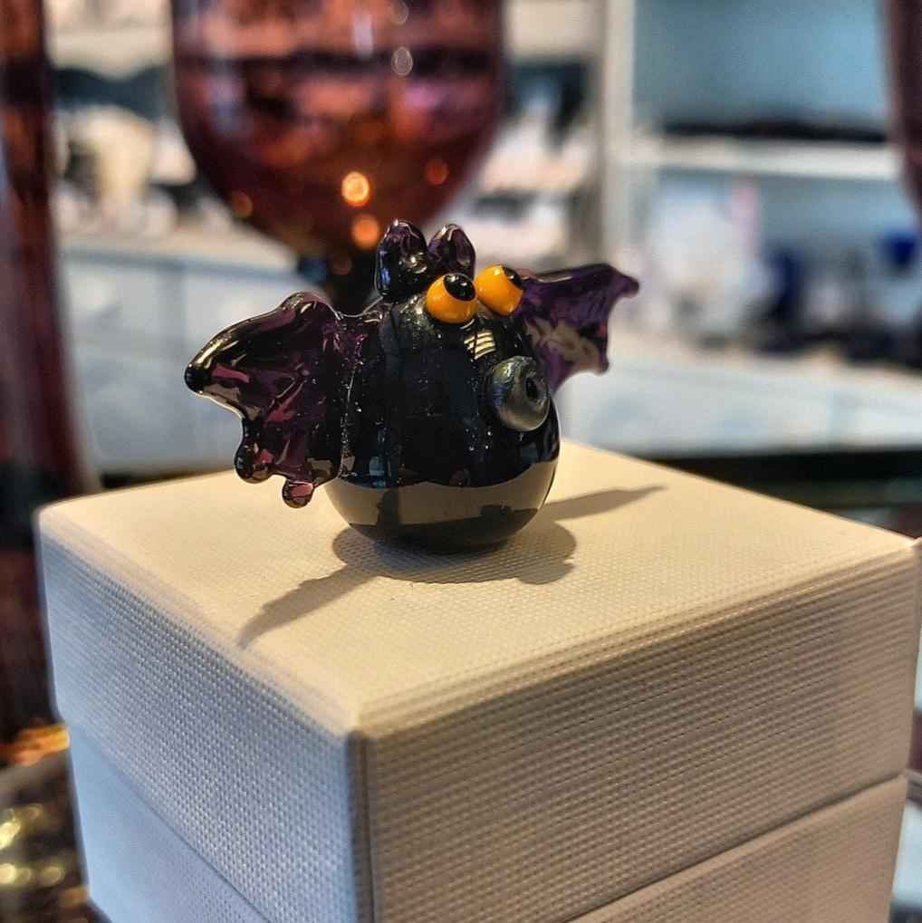 Dinky Halloween Bat Glass Sculpture