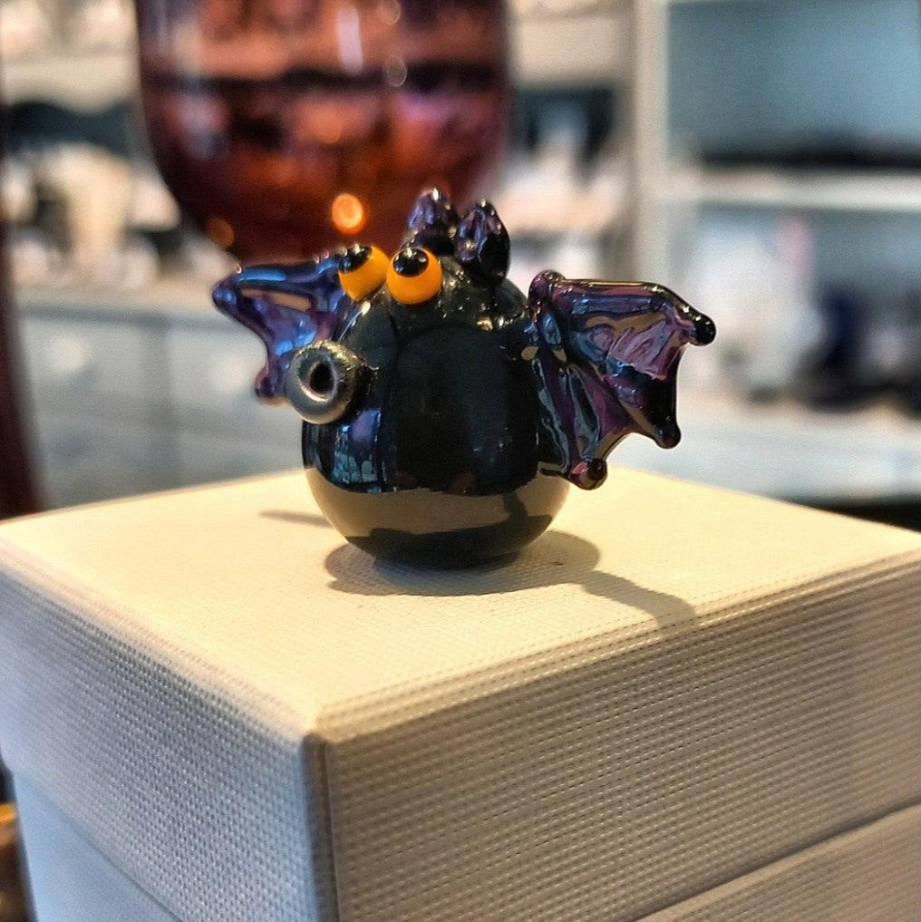 Dinky Halloween Bat Glass Sculpture