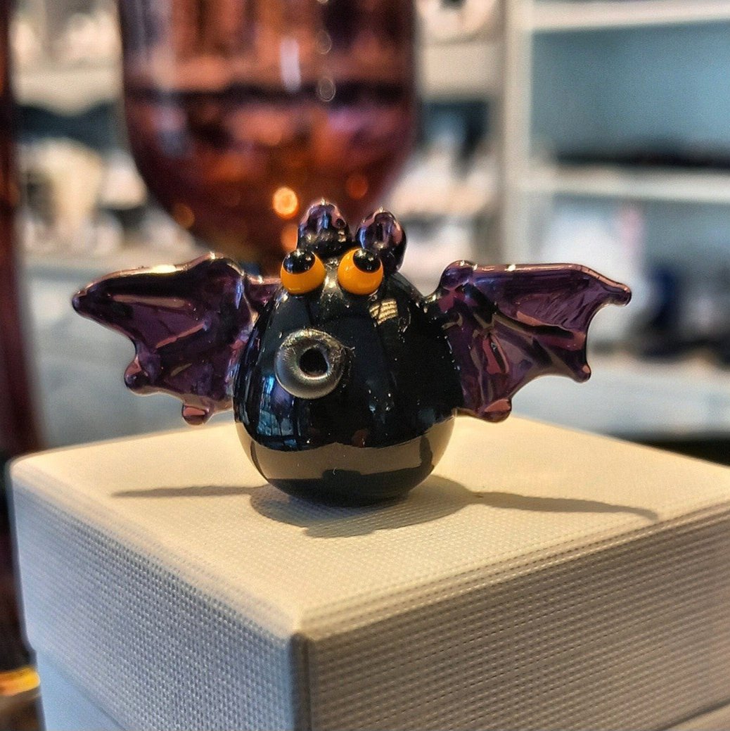 Dinky Halloween Bat Glass Sculpture