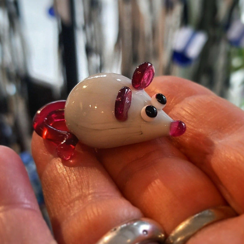 Dinky Mouse Glass Sculpture