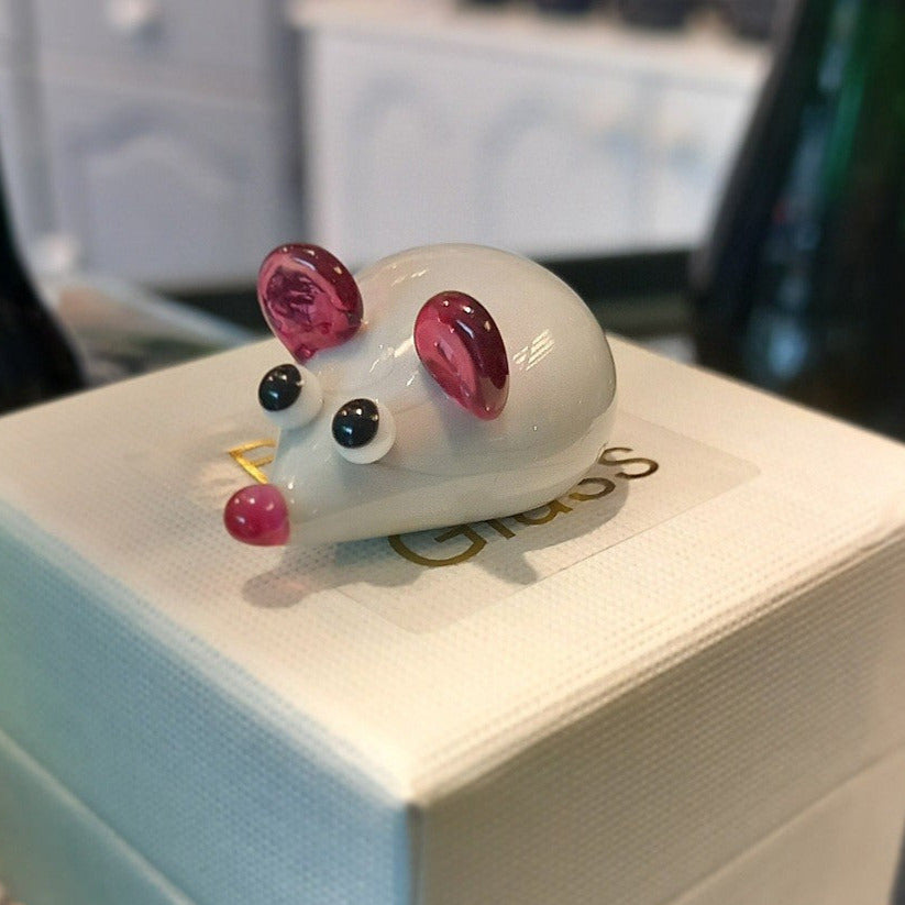 Dinky Mouse Glass Sculpture
