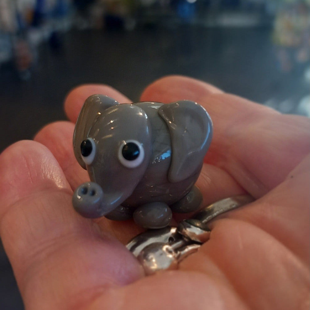 Dinky Elephant Glass Sculpture