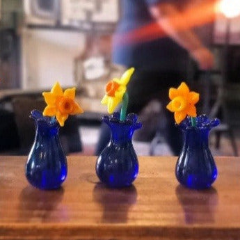 Dinky Everlasting Confetti Pumpkin Glass Sculpture